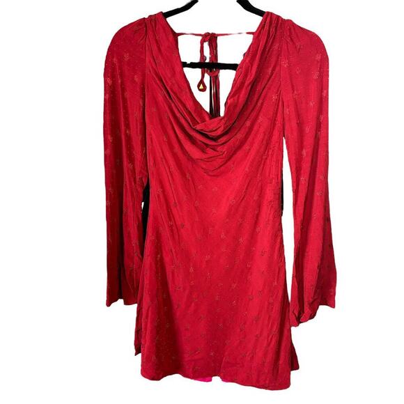 Tularosa Faith Mini Dress Deep Red Size S - Picture 4 of 7
